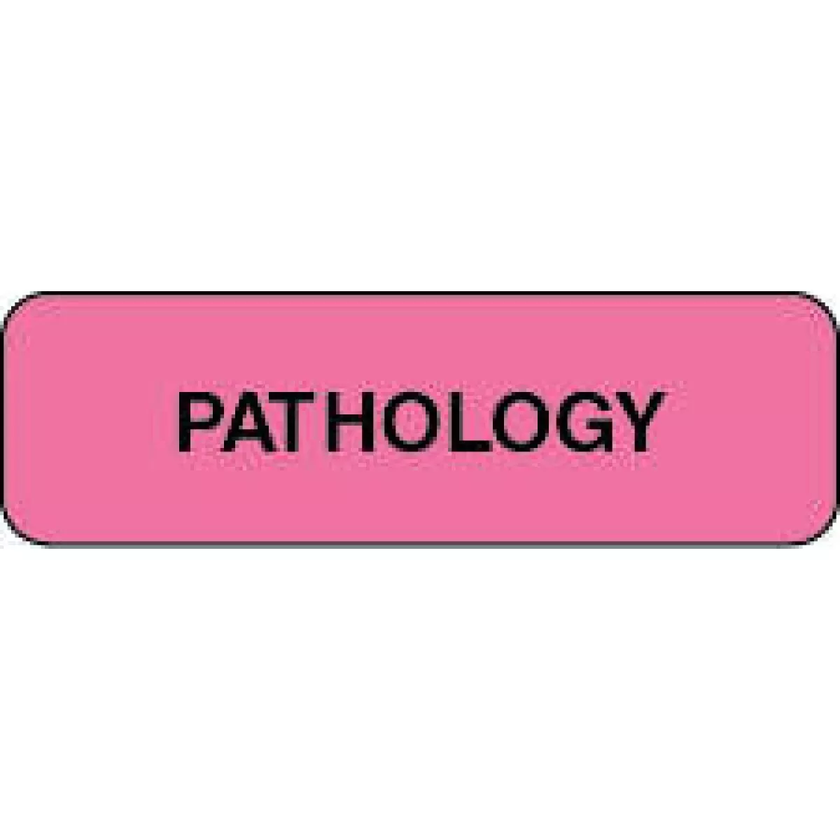 Lab Communication Label (Paper, Permanent) Pathology 1 1/4" X 3/8" Fluorescent Pink - 1000 Per Roll