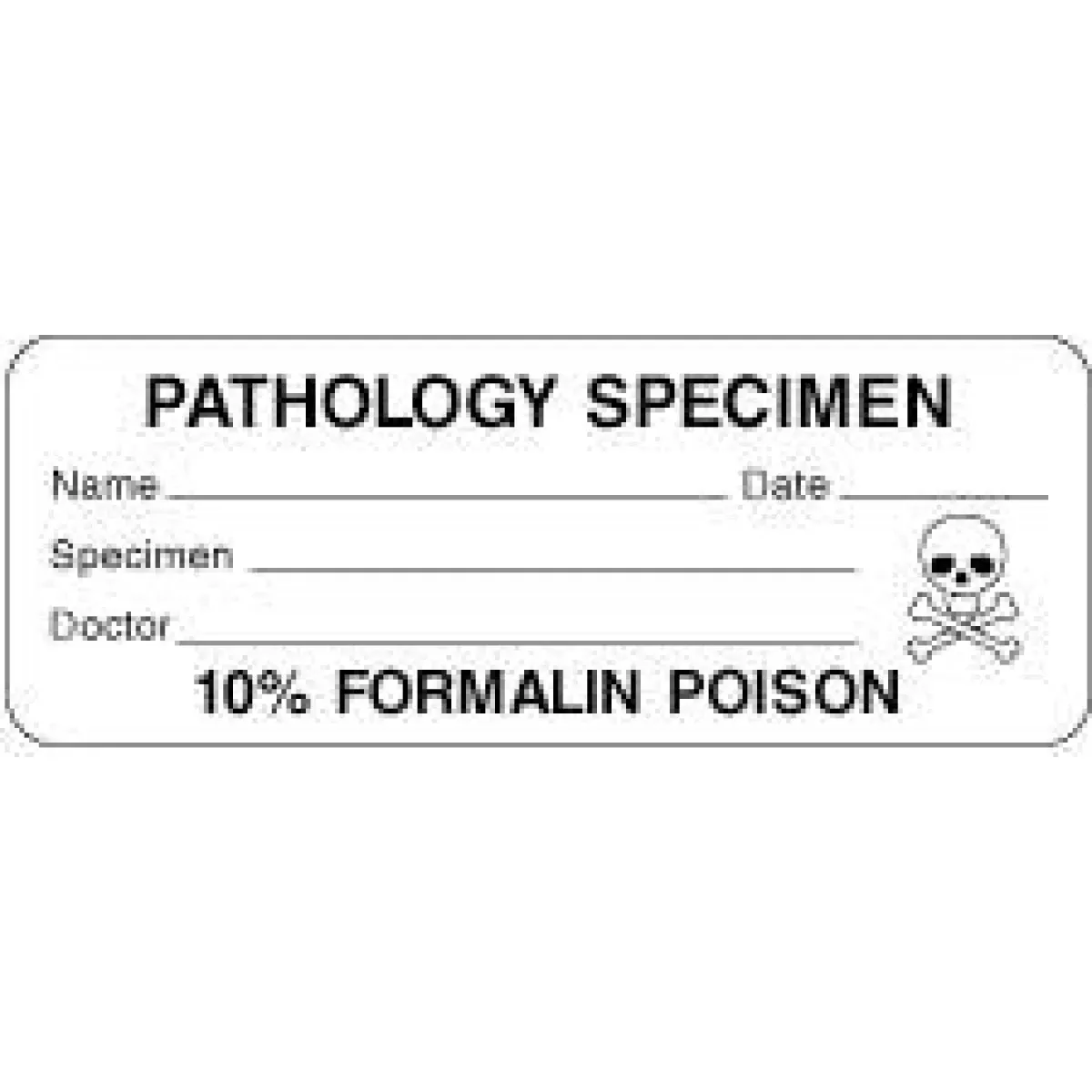 Lab Communication Label (Paper, Permanent) Pathology Specimen 3" X 1 1/8" White - 1000 Per Roll