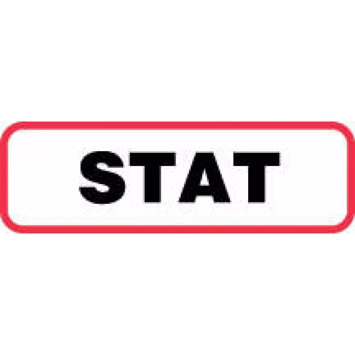 Lab Communication Label (Paper, Permanent) Stat 1 1/4" X 3/8" White With Red - 1000 Per Roll