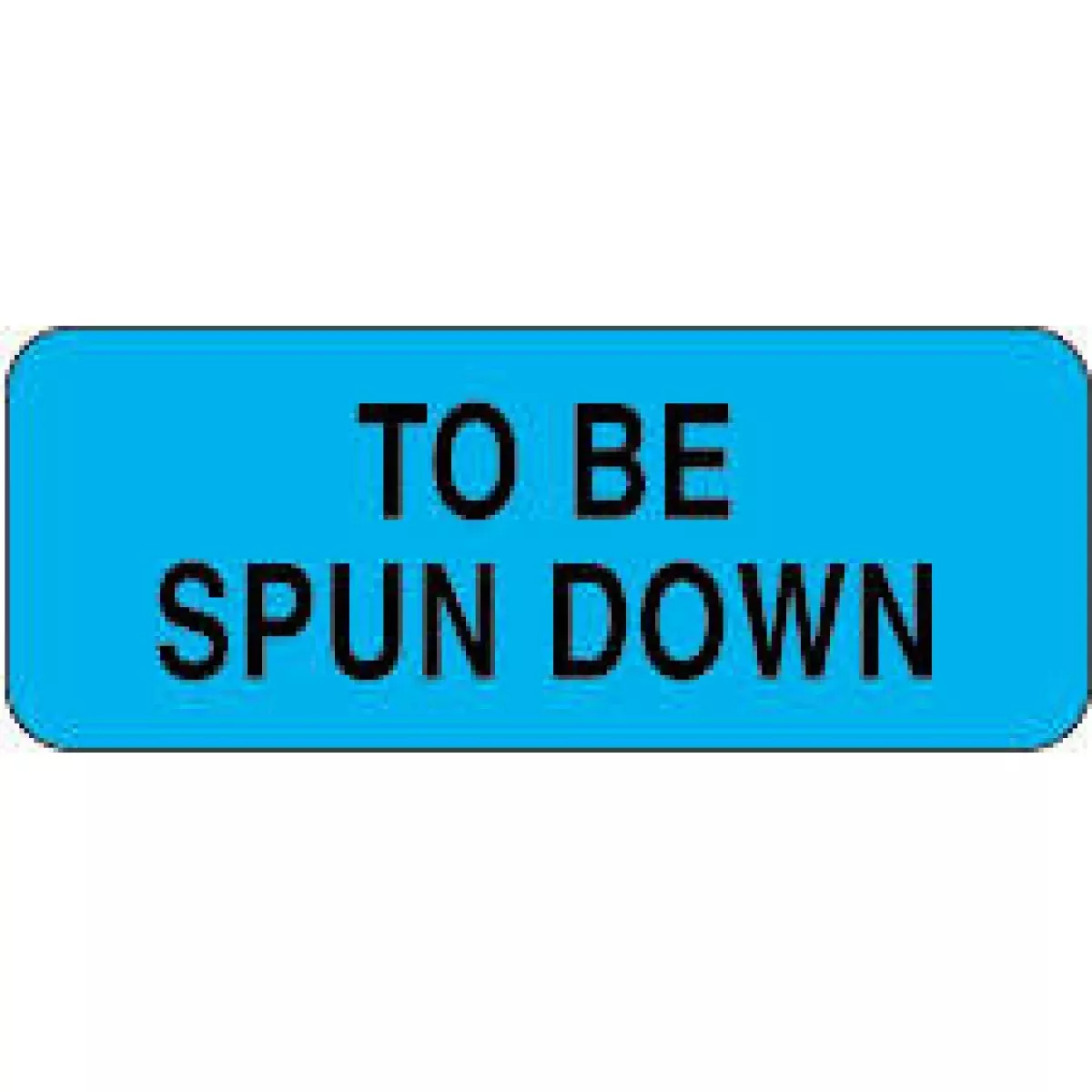 Lab Communication Label (Paper, Permanent) To Be Spun Down 2 1/4" X 7/8" Blue - 1000 Per Roll