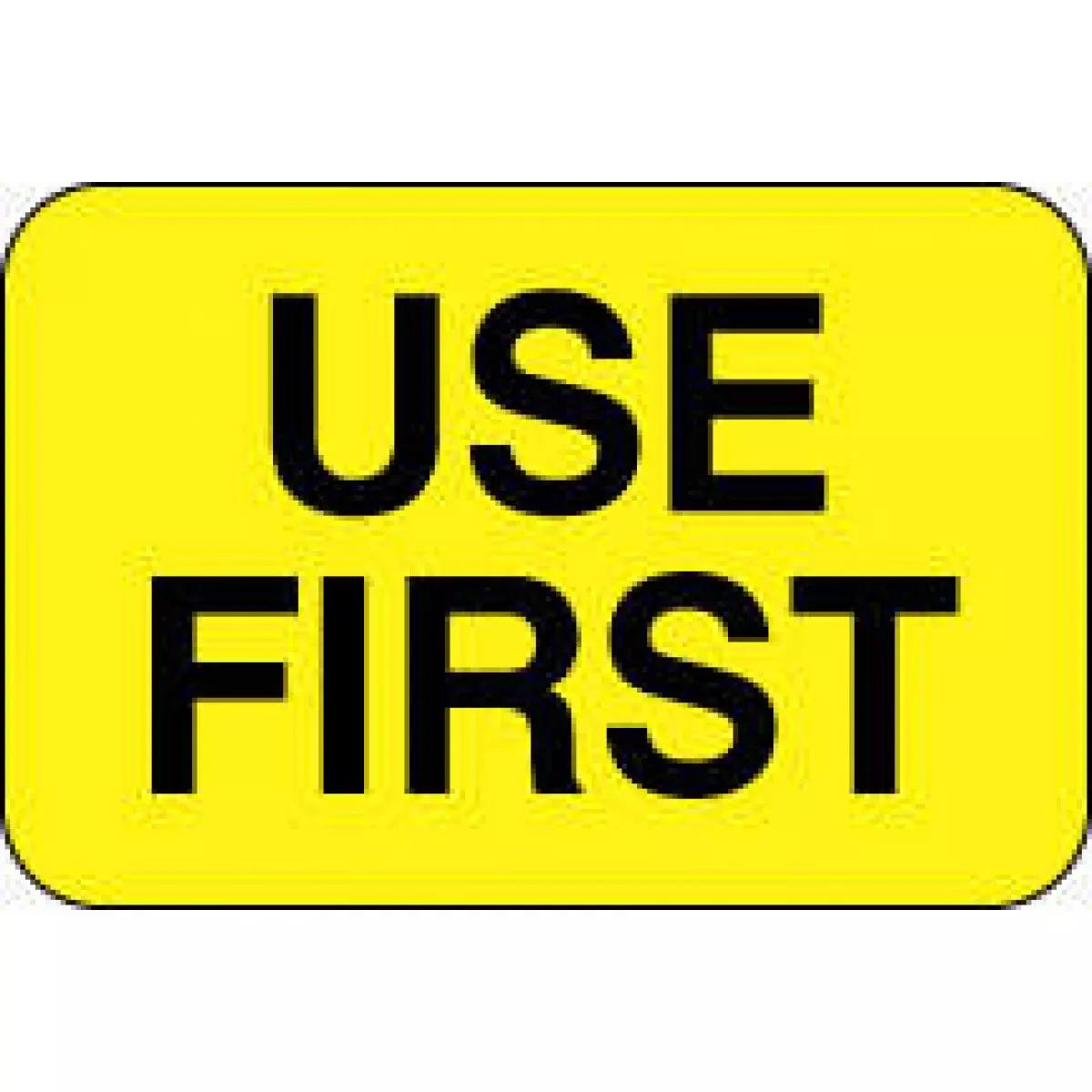 Lab Communication Label (Paper, Permanent) Use First 1 5/8" X 7/8" Yellow - 1000 Per Roll