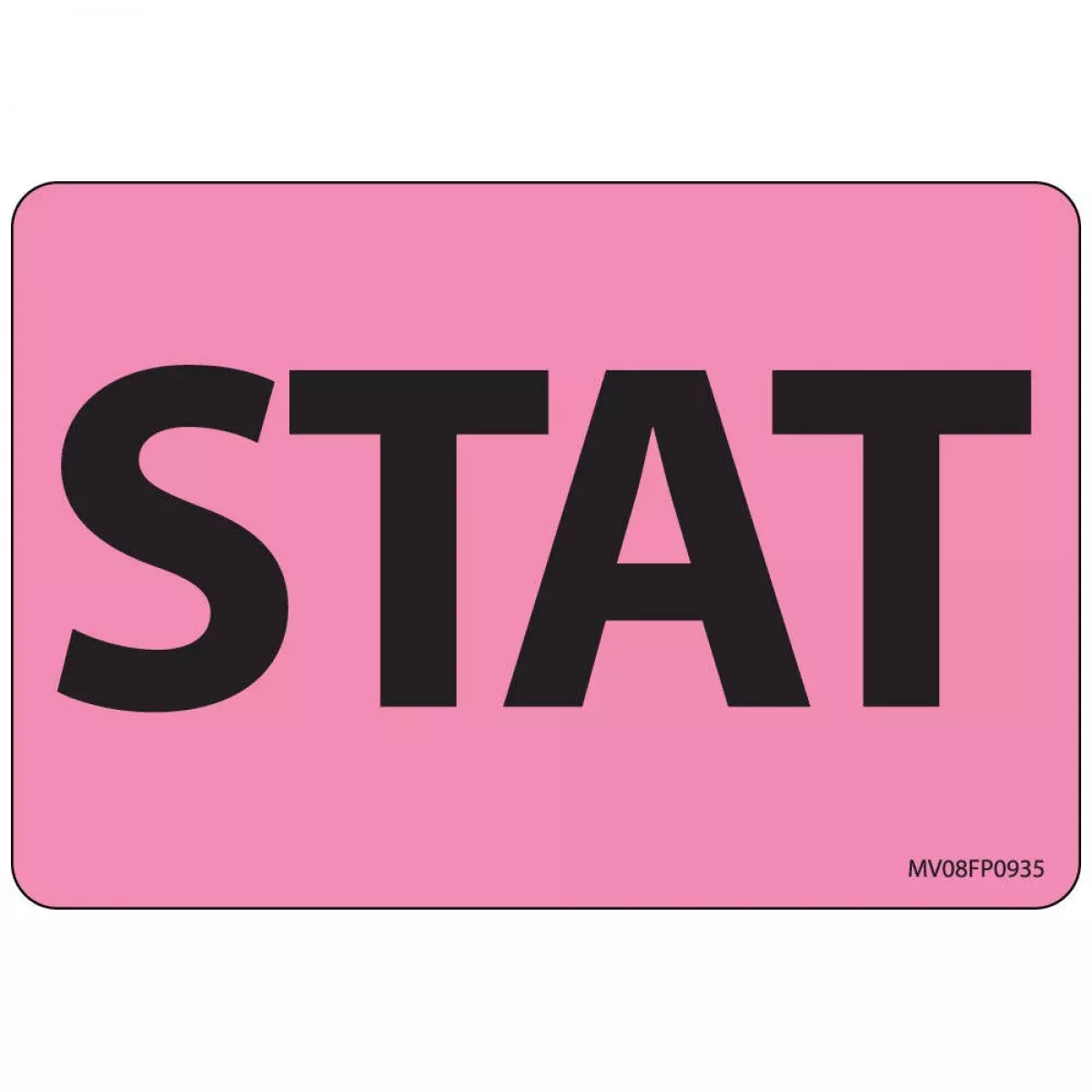 Lab Communication Label (Paper, Removable) Stat 2" 15/16" X 2 Fluorescent Pink - 333 Per Roll