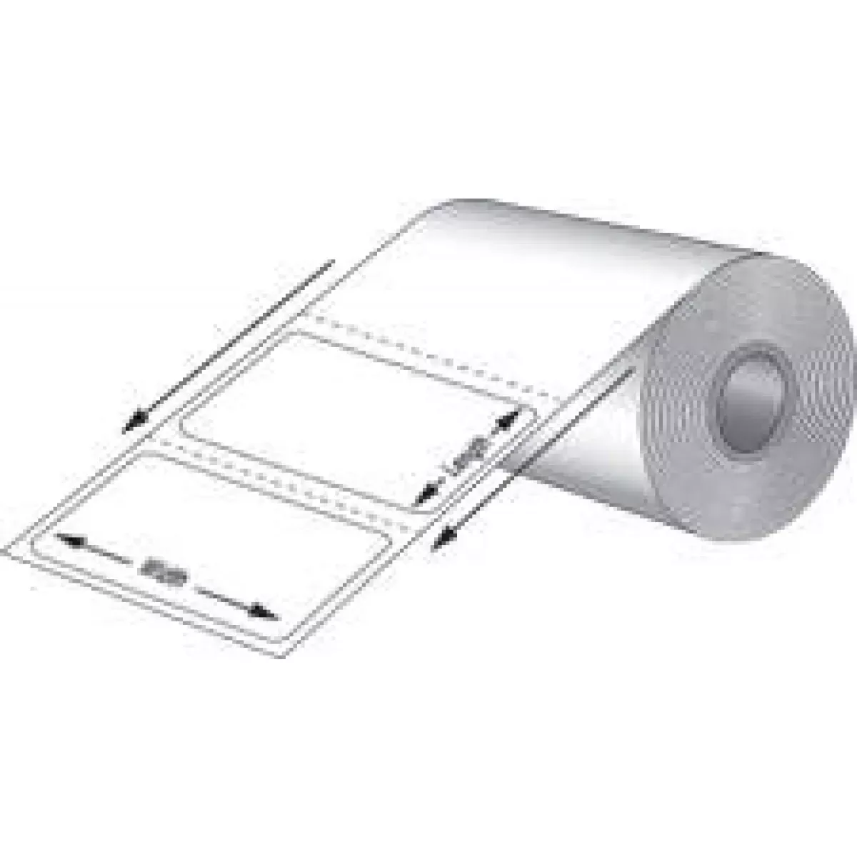 Label Direct Thermal Paper Permanent 3" Core 1" 1/2" X 1 White 5000 Per Roll, 8 Rolls Per Case