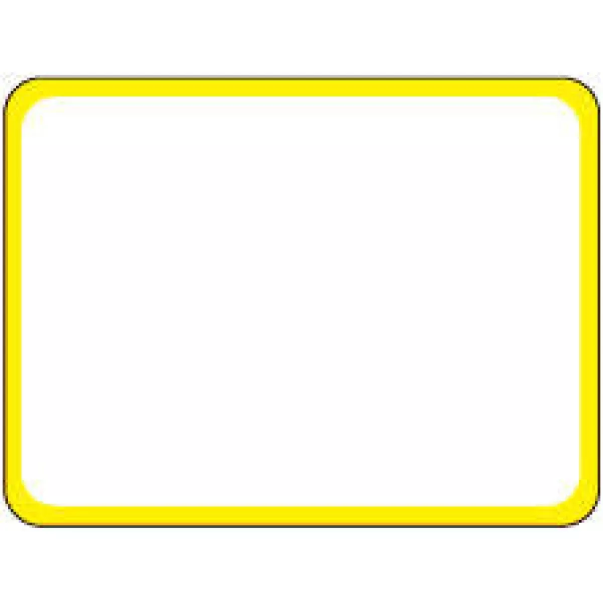 Label Direct Thermal Paper Permanent 3" Core 2" X 1 1/2" White With Yellow 3500 Per Roll, 8 Rolls Per Case
