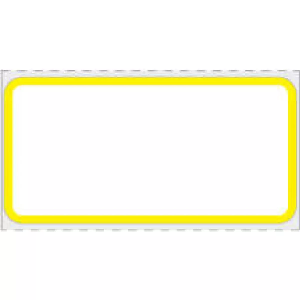 Label Direct Thermal Paper Permanent 3" Core 2" X 1" White With Yellow 5000 Per Roll, 8 Rolls Per Case