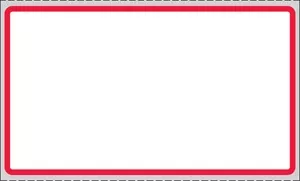 Label Direct Thermal Paper Permanent 3" Core 3 1/2" X 2 White With Red 2500 Per Roll, 8 Rolls Per Case