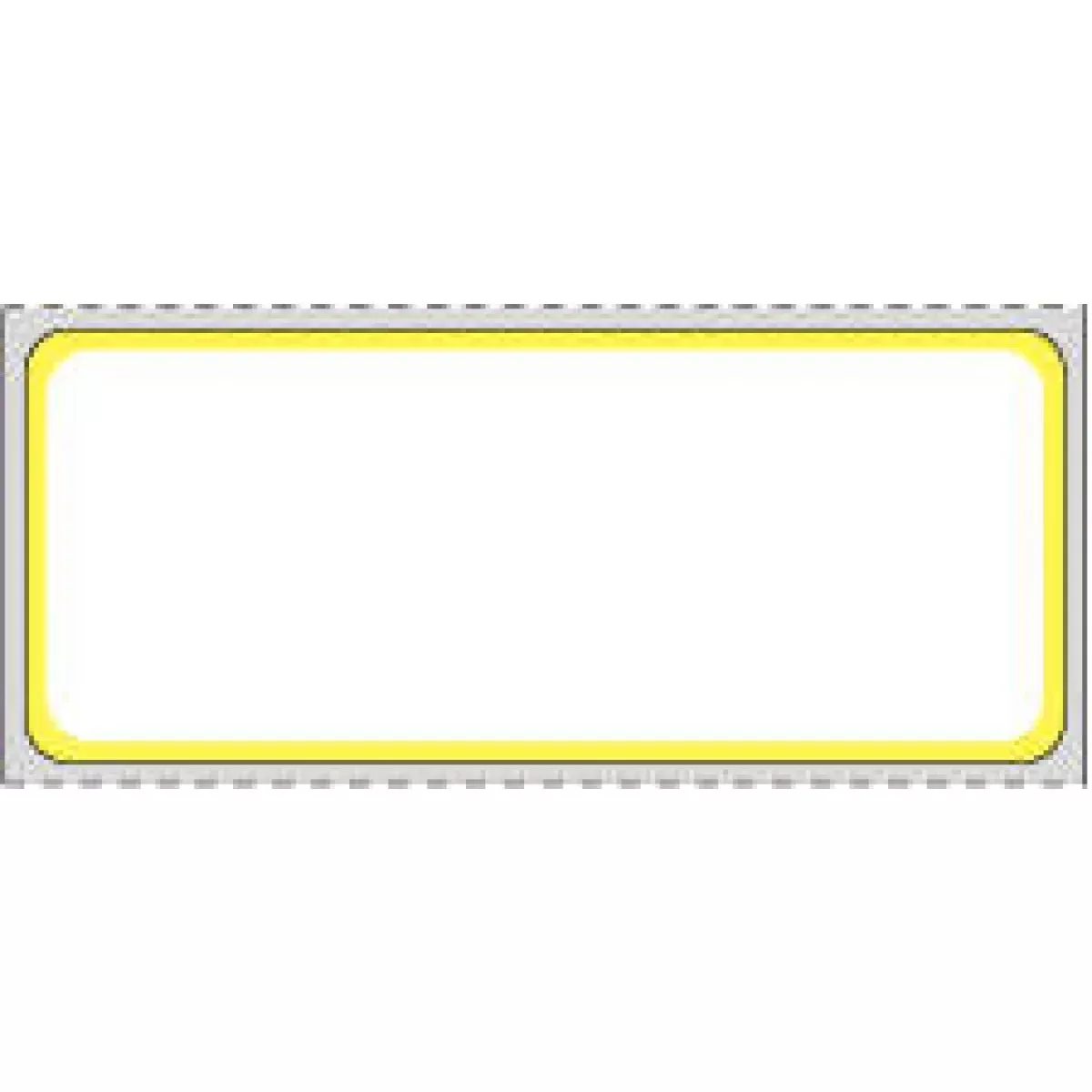 Label Direct Thermal Paper Permanent 3" Core 3 X 1 1/4" White With Yellow 4000 Per Roll, 8 Rolls Per Case