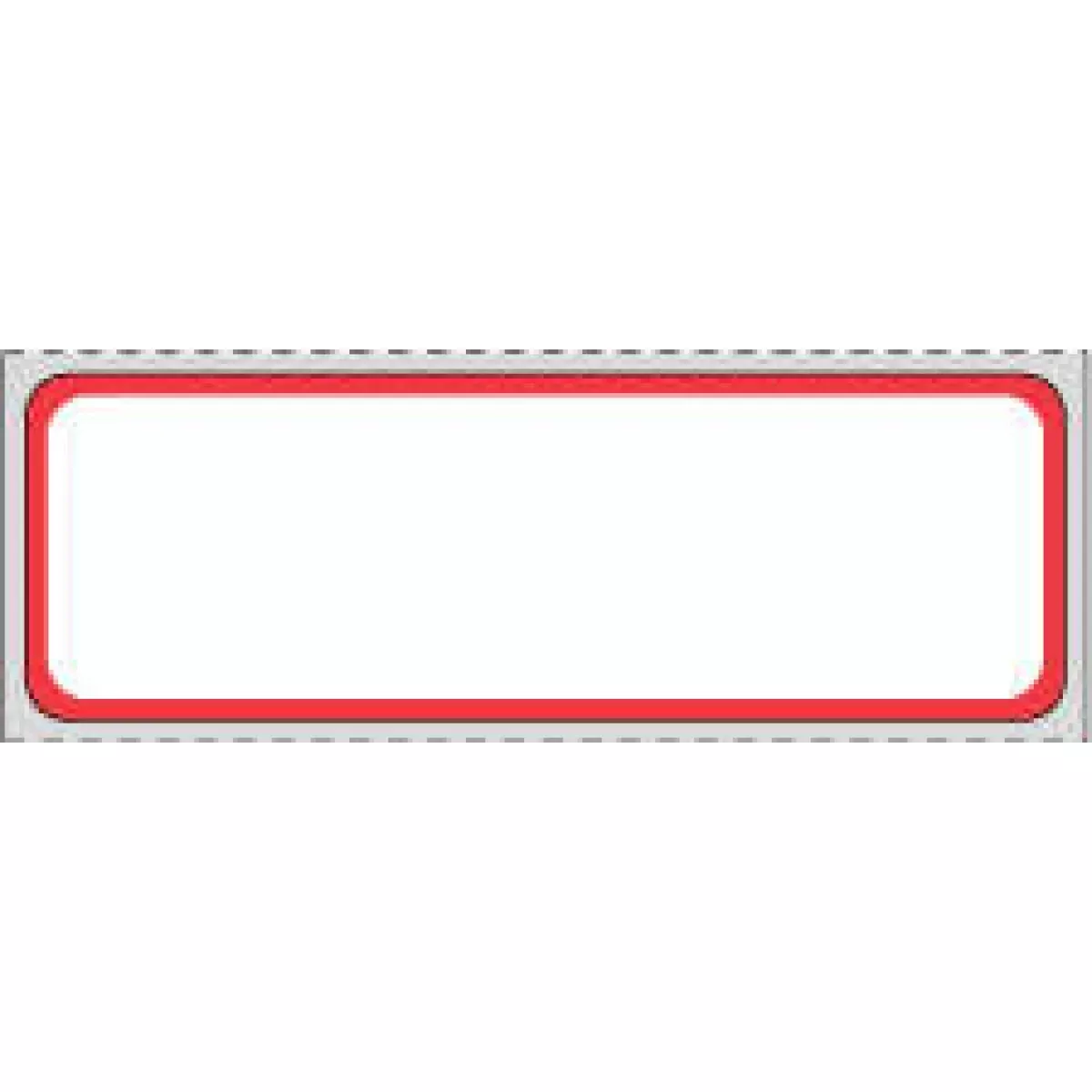 Label Direct Thermal Paper Permanent 3" Core 3 X 1" White With Red 5000 Per Roll, 8 Rolls Per Case