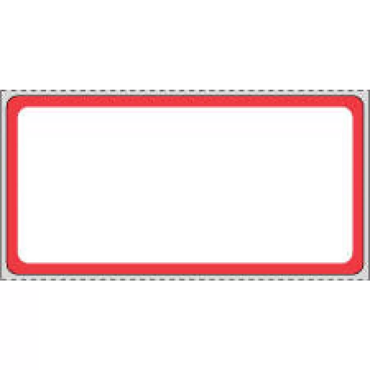 Label Direct Thermal Paper Permanent 3" Core 4" X 2" White With Red 2500 Per Roll, 8 Rolls Per Case