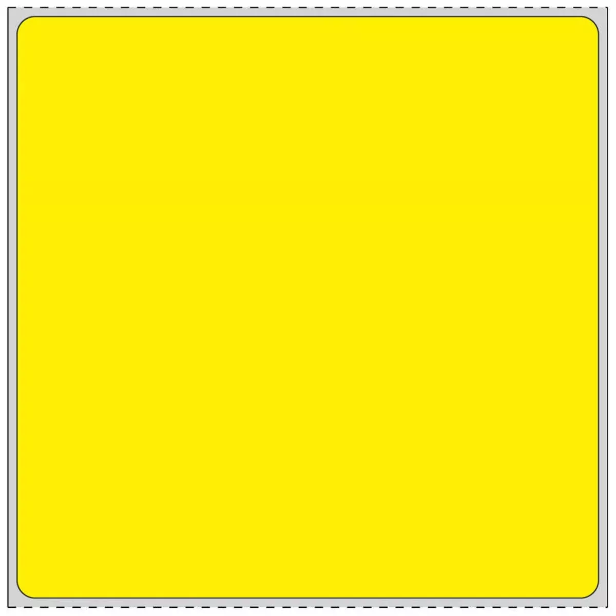 Label Direct Thermal Paper Permanent 3" Core 4" X 4 Yellow 1500 Per Roll