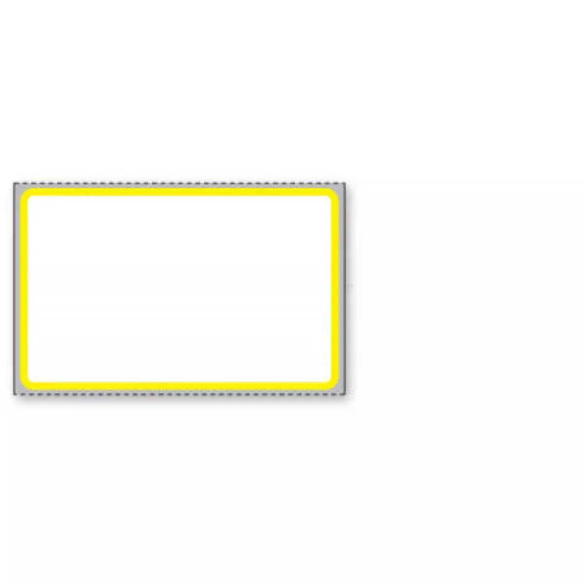 Label Direct Thermal Paper Removable 3" Core 4" X 2 1/2" White With Yellow 2000 Per Roll, 8 Rolls Per Case