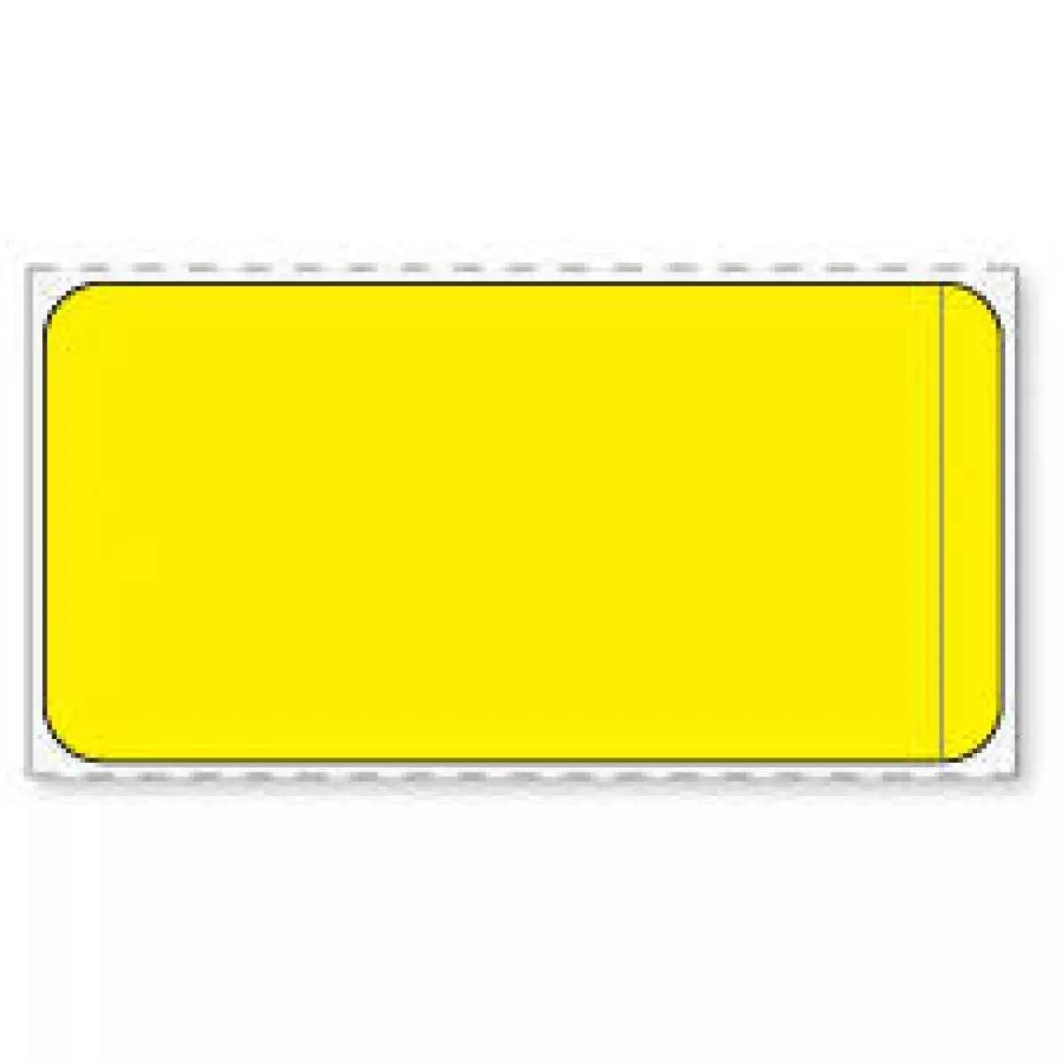 Label Direct Thermal Piggyback Paper Permanent 3" Core 2" X 1" Yellow 1500 Per Roll, 6 Rolls Per Case
