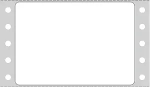 Label Dot Matrix Paper Permanent 3 1/2" X 2 7/16" White 2500 Per Case
