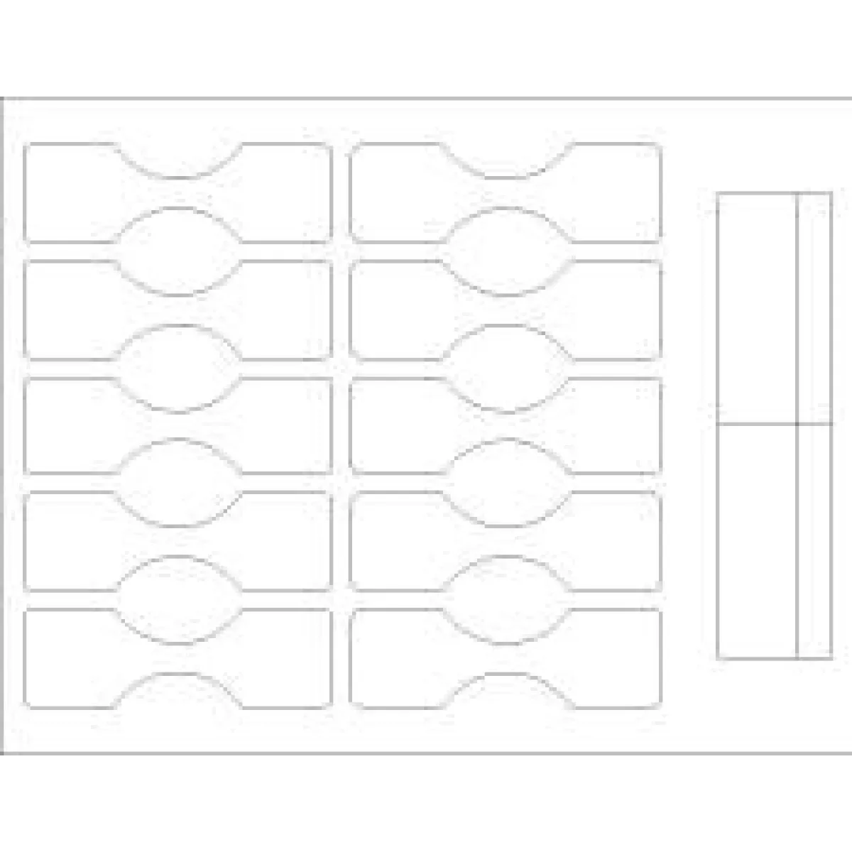 Label Laser Paper Permanent 2 1 1/4" X 4 White 10 Per Sheet, 100 Sheets Per Package