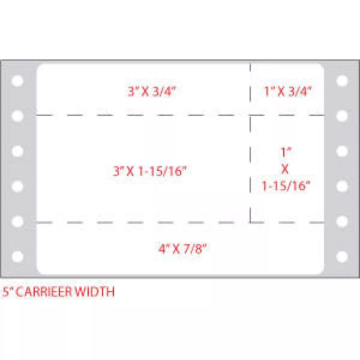 Label Mckesson/Hboc Dot Matrix Paper Permanent 4" X 2 15/16" White 2500 Per Case