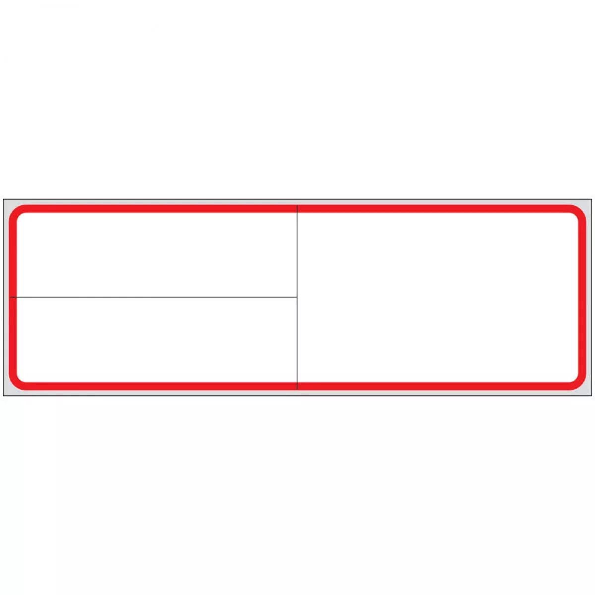 Label Meditech Direct Thermal Ir Paper Permanent 3" Core 4" X 1 1/4" White With Red 3600 Per Roll