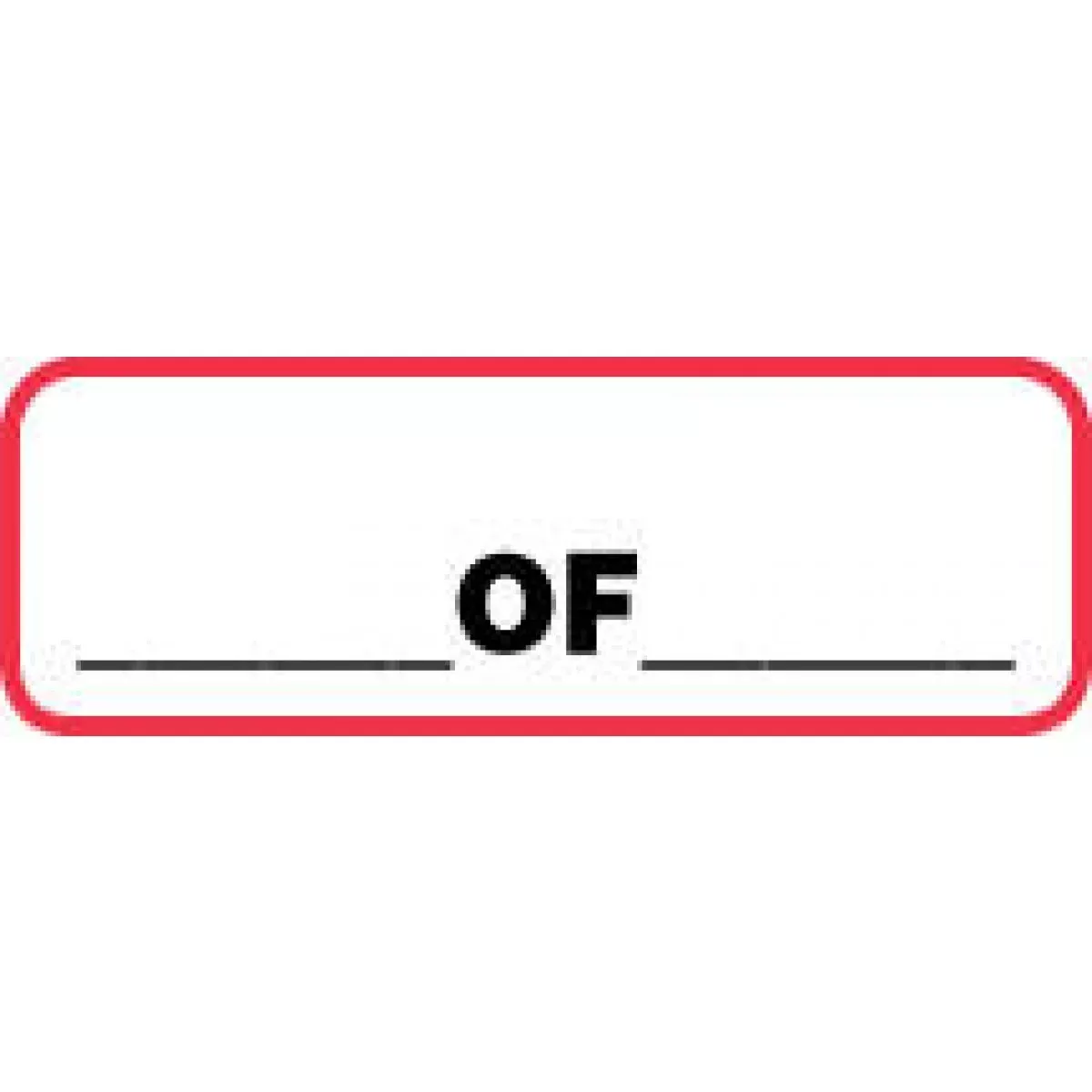 Label Paper Permanent 1 1/2" X 1/2" White With Red 1000 Per Roll