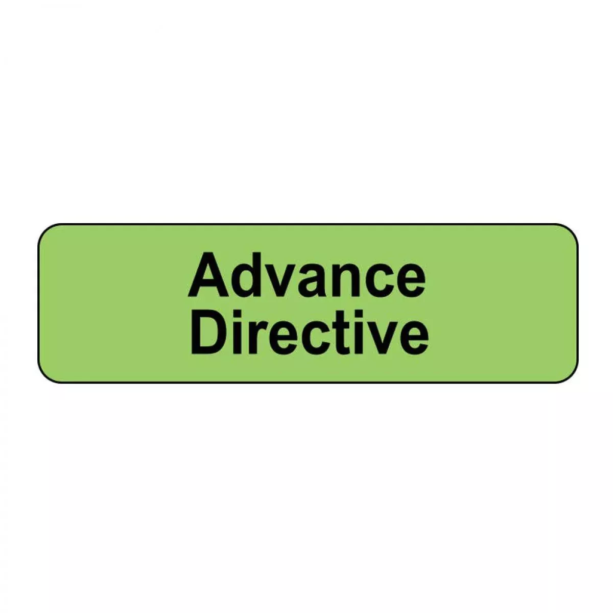 Label Paper Permanent Advance Directive 1 1/4" X 3/8" Fl. Green 1000 Per Roll