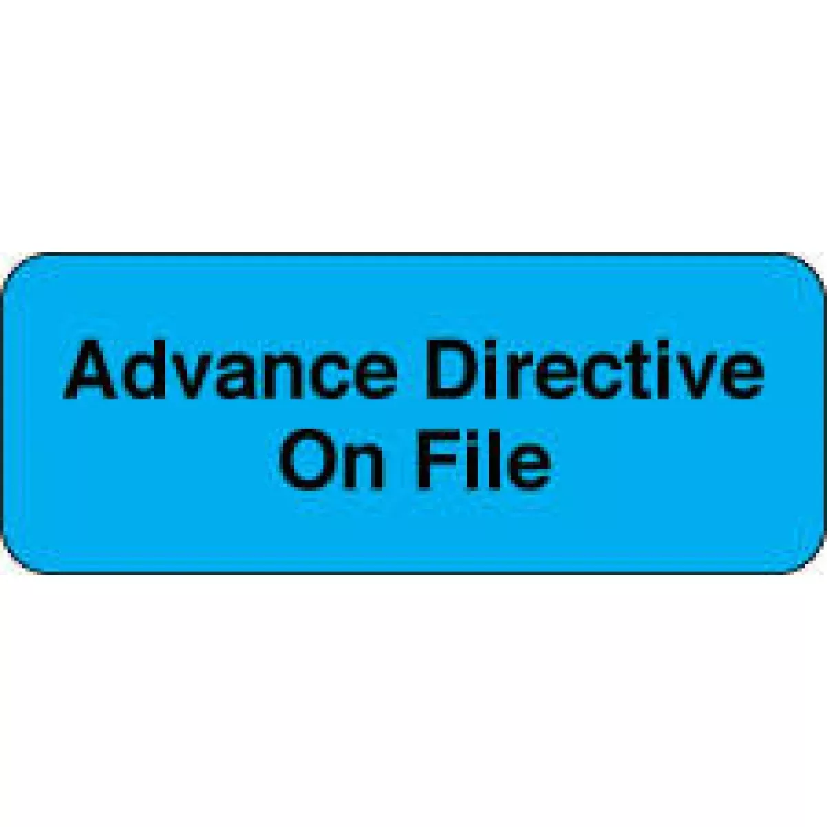Label Paper Permanent Advance Directive On 2 1/4" X 7/8" Blue 1000 Per Roll