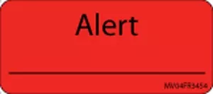 Label Paper Permanent Alert ___ 1" Core 2 1/4" X 1 Fl. Red 420 Per Roll