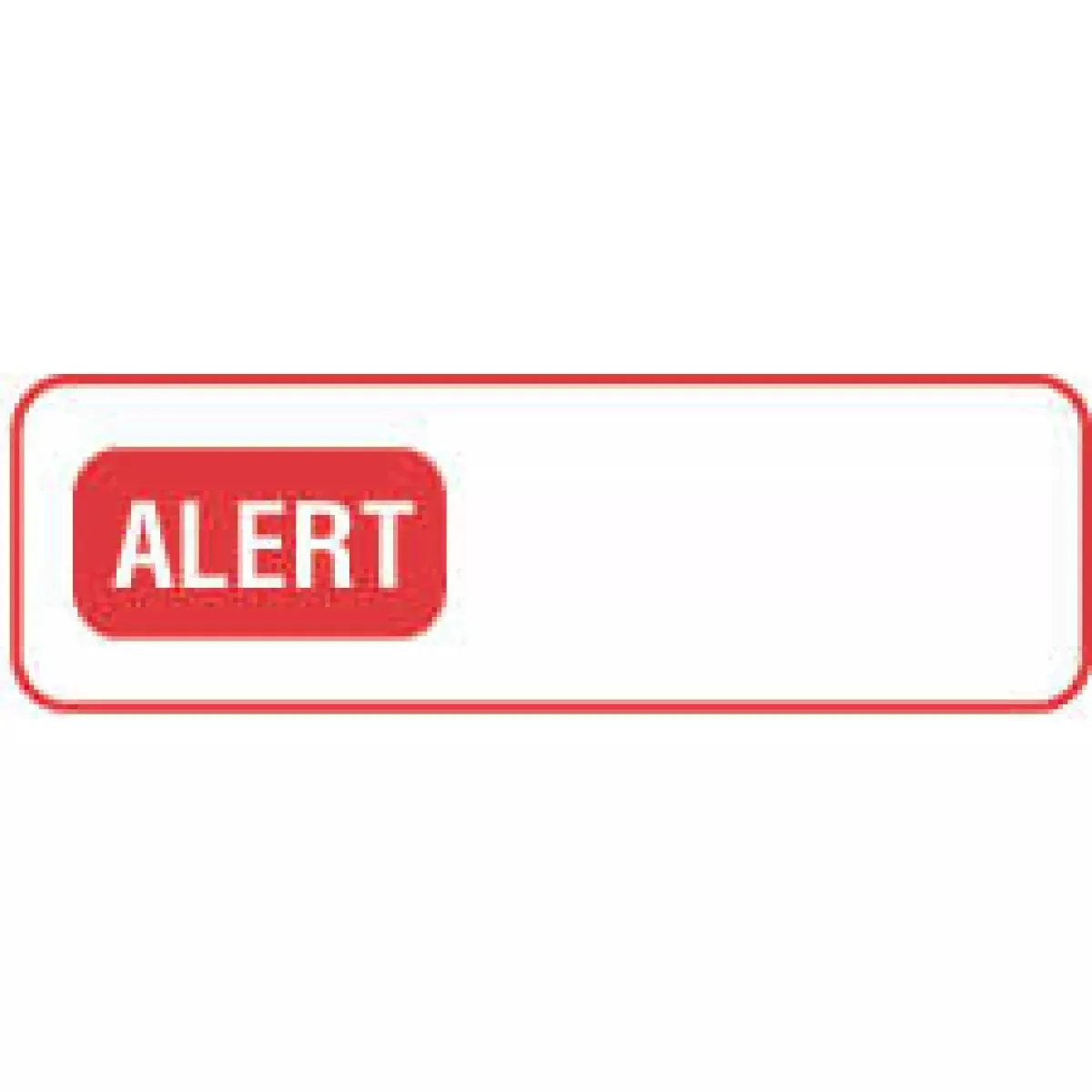 Label Paper Permanent Alert 2 7/8" X 7/8" White With Red 1000 Per Roll