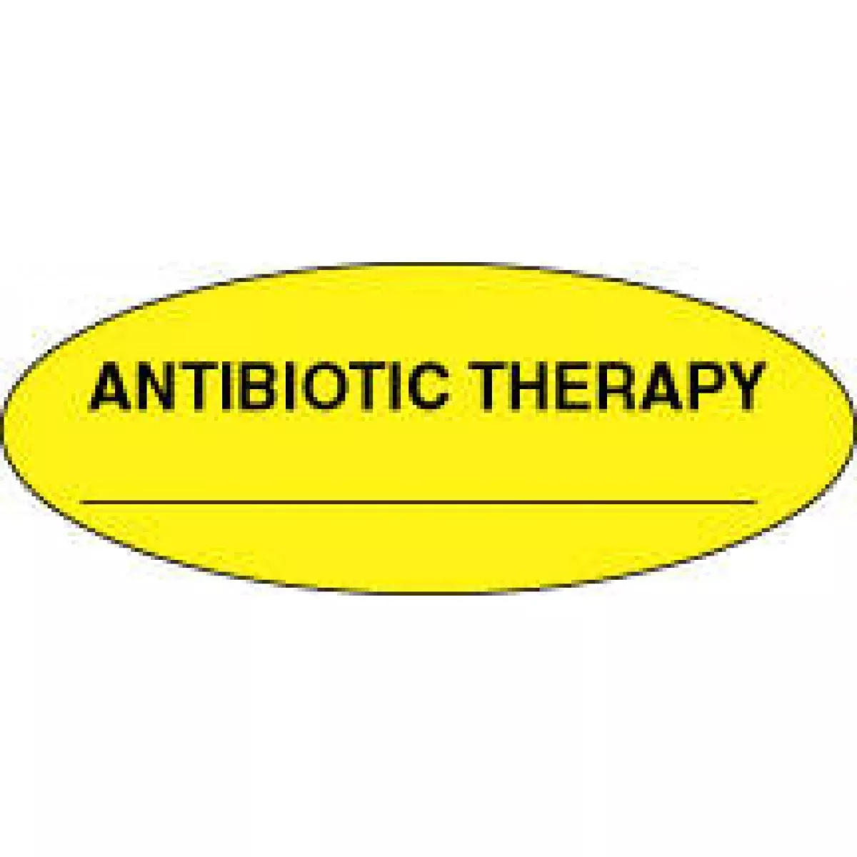 Label Paper Permanent Antibiotic Therapy 2 1/4" X 7/8" Yellow 1000 Per Roll