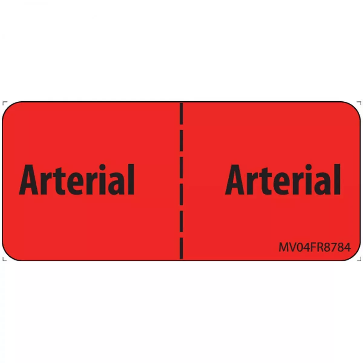 Label Paper Permanent Arterial : Arterial 1" Core 2 1/4" X 1 Fl. Red 420 Per Roll