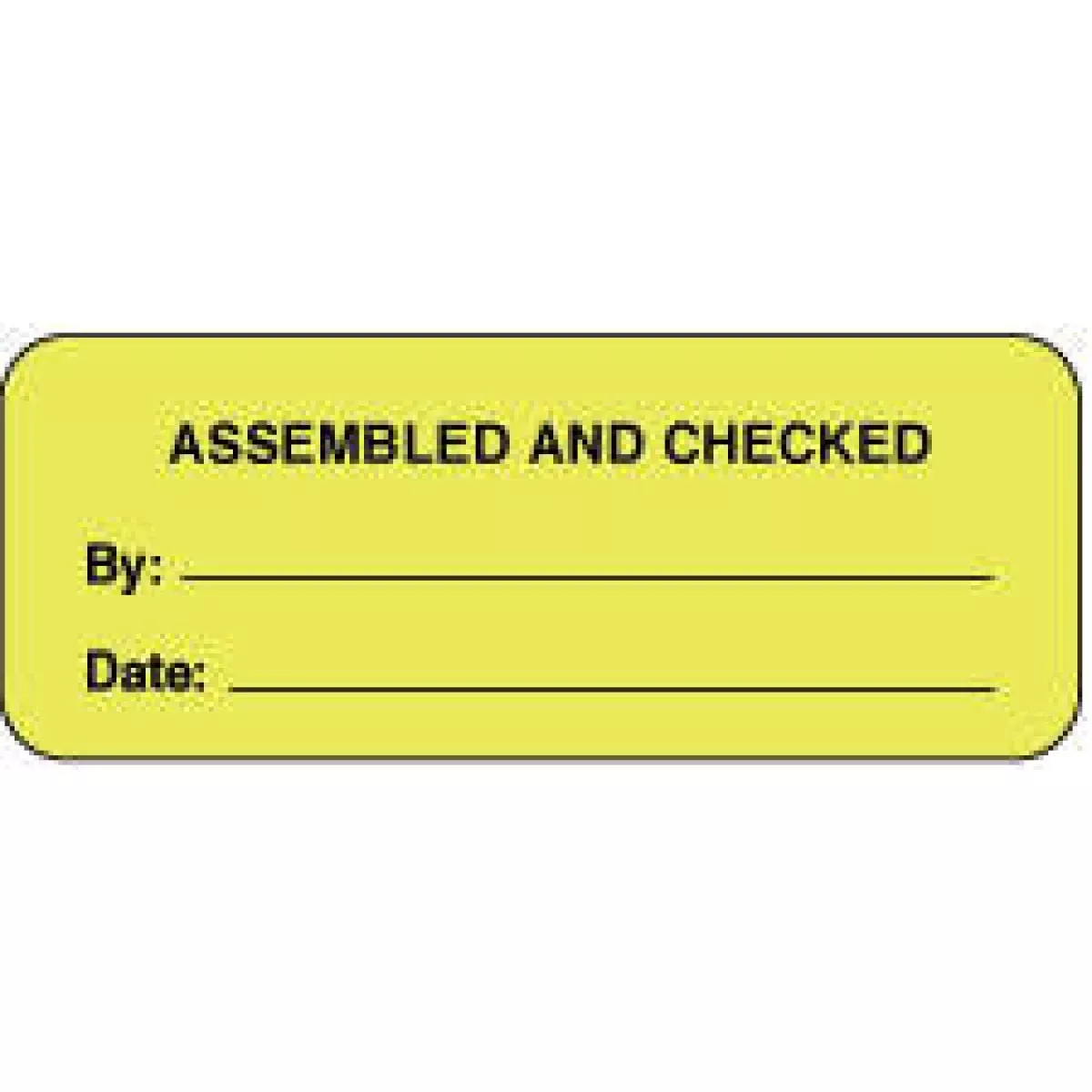 Label Paper Permanent Assembled And 2 1/4" X 7/8" Fl. Yellow 1000 Per Roll