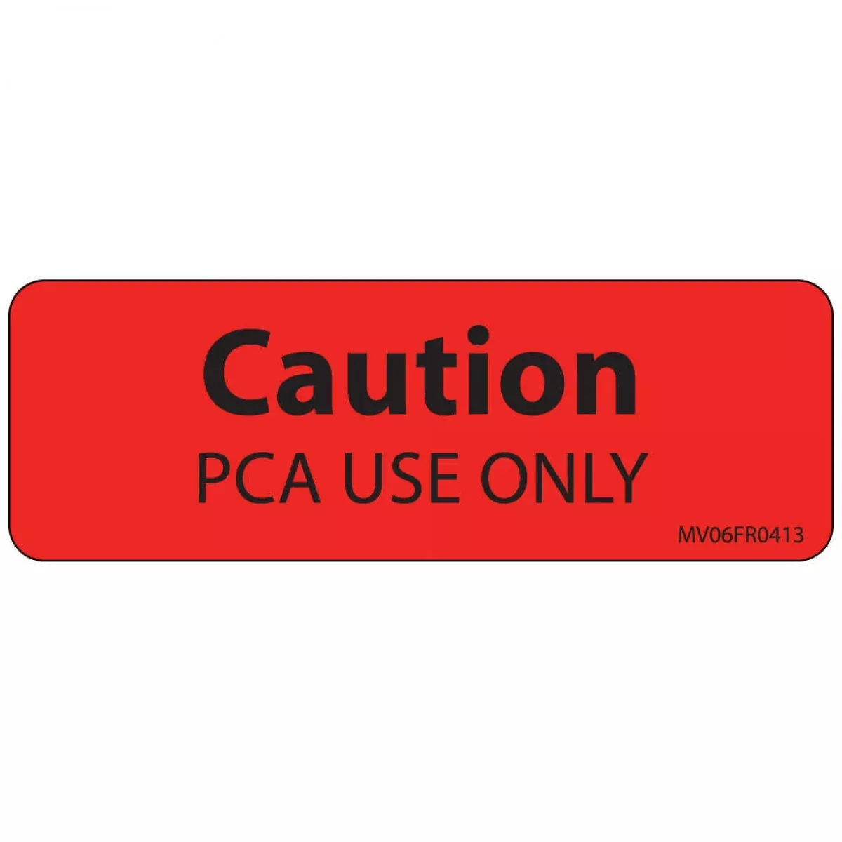 Label Paper Permanent Caution Pca Use 1" Core 2 15/16" X 1 Fl. Red 333 Per Roll