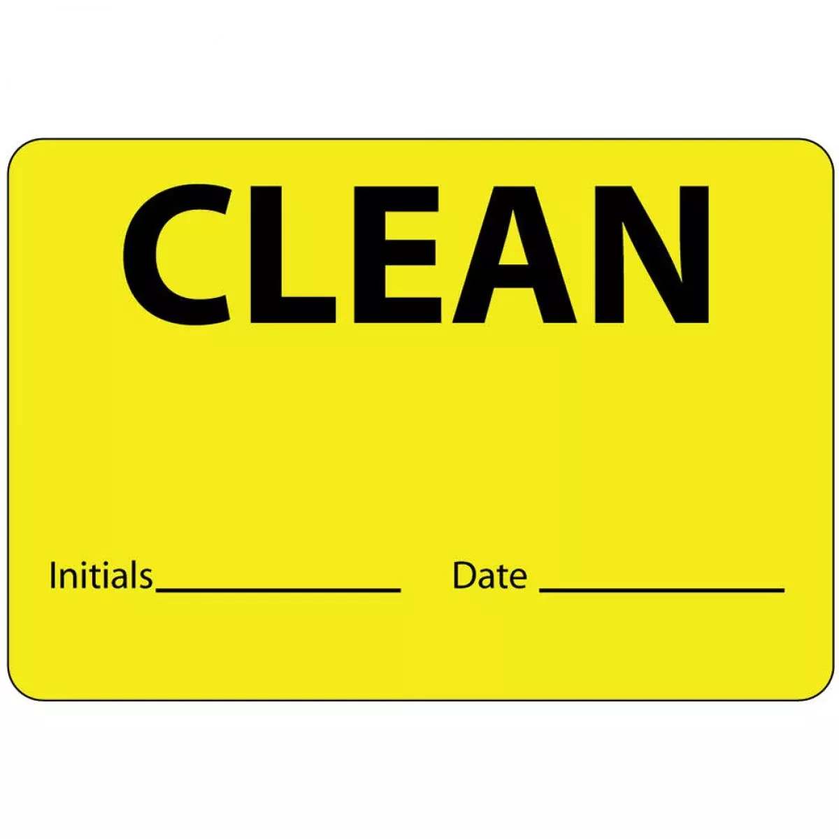 Label Paper Permanent Clean Initials Date 1" Core 2" 15/16" X 2 Yellow 333 Per Roll