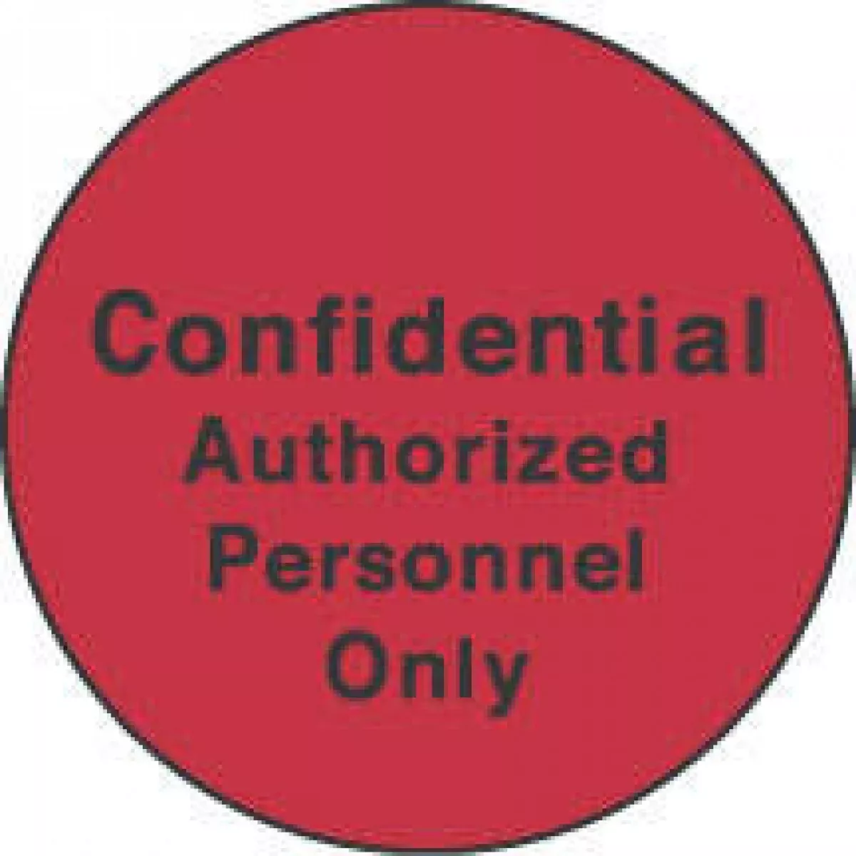 Label Paper Permanent Confidential Authorized Red 1000 Per Roll