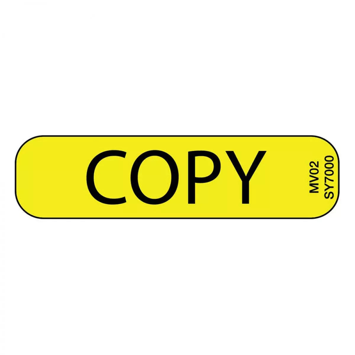 Label Paper Permanent Copy 1" Core 1 7/16" X 3/8" Yellow 666 Per Roll