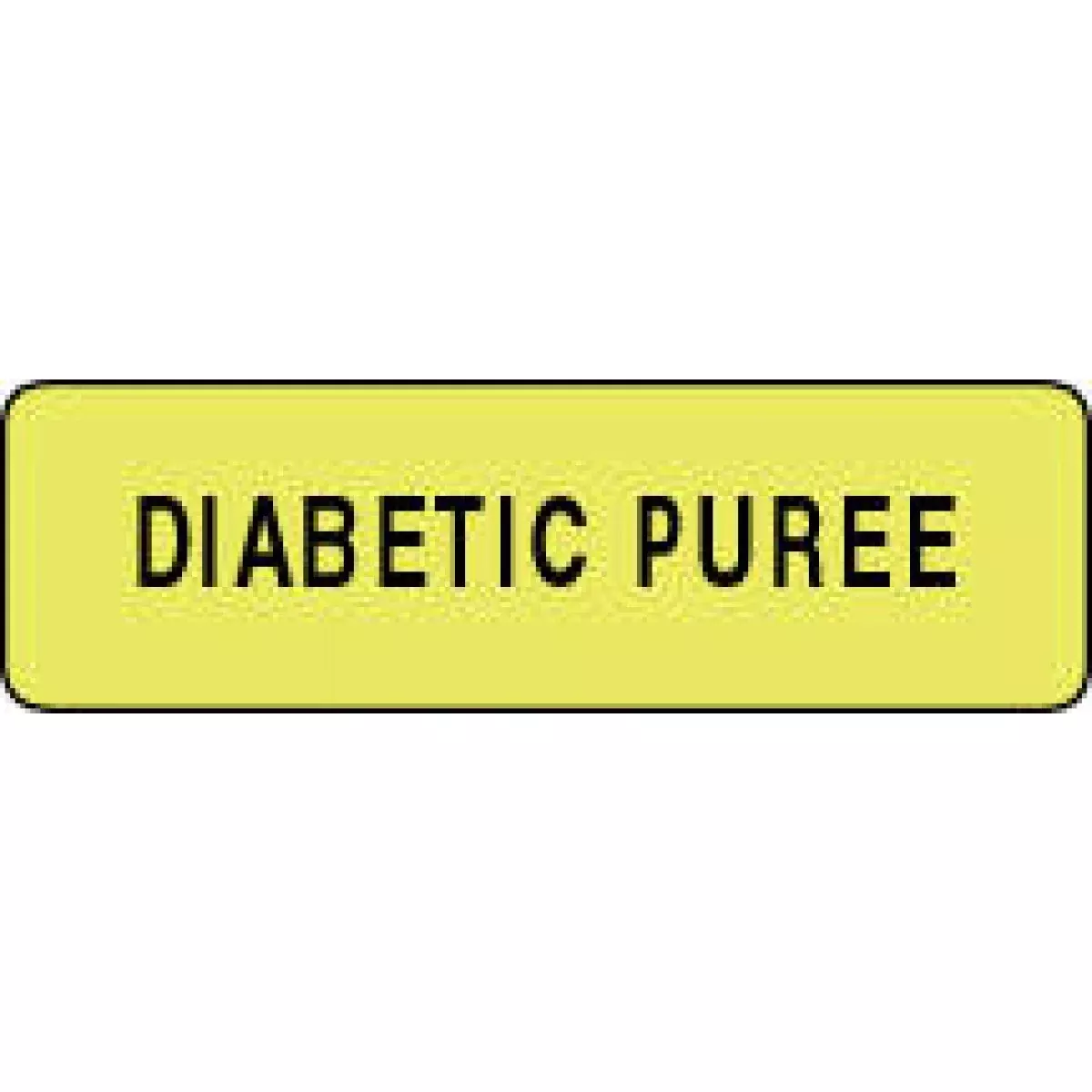 Label Paper Permanent Diabetic Puree 1 1/4" X 3/8" Fl. Yellow 1000 Per Roll