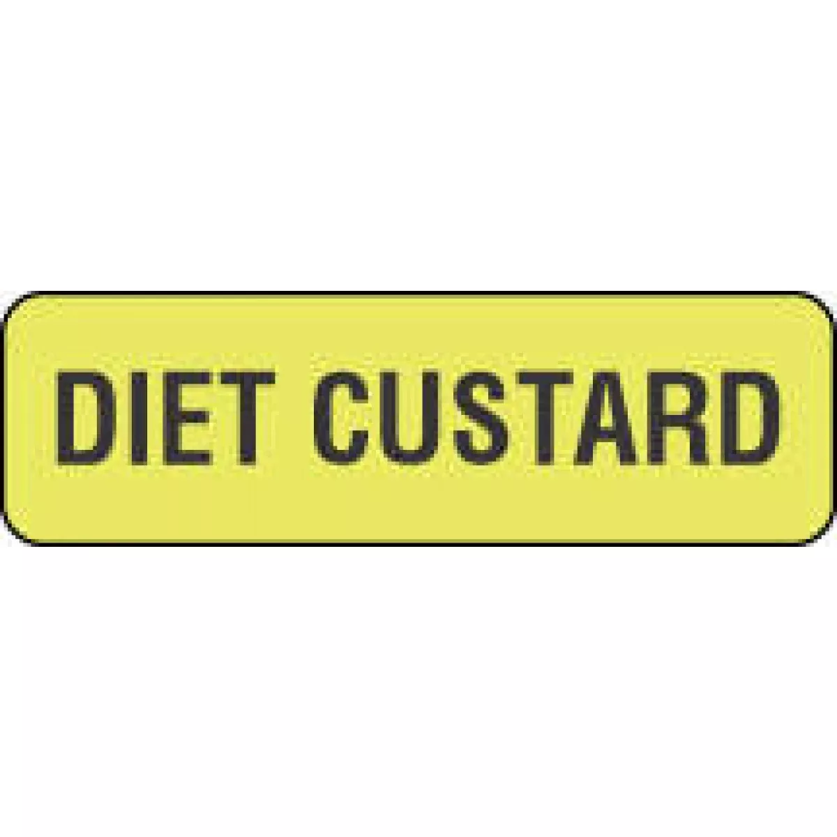 Label Paper Permanent Diet Custard 1 1/4" X 3/8" Fl. Yellow 1000 Per Roll