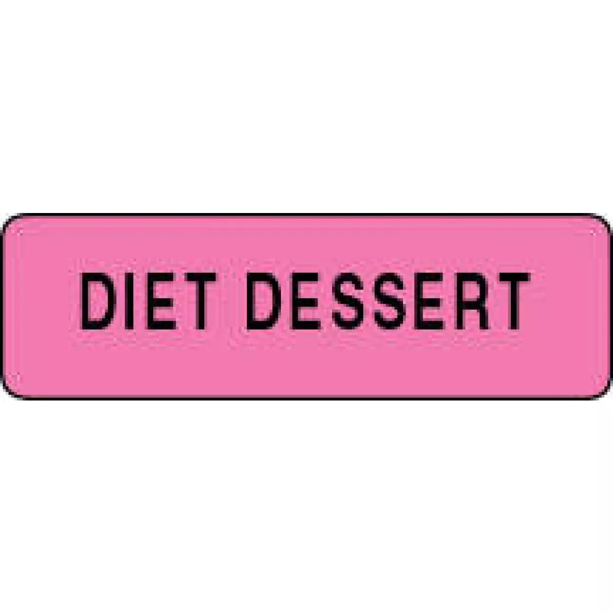 Label Paper Permanent Diet Dessert 1 1/4" X 3/8" Fl. Pink 1000 Per Roll
