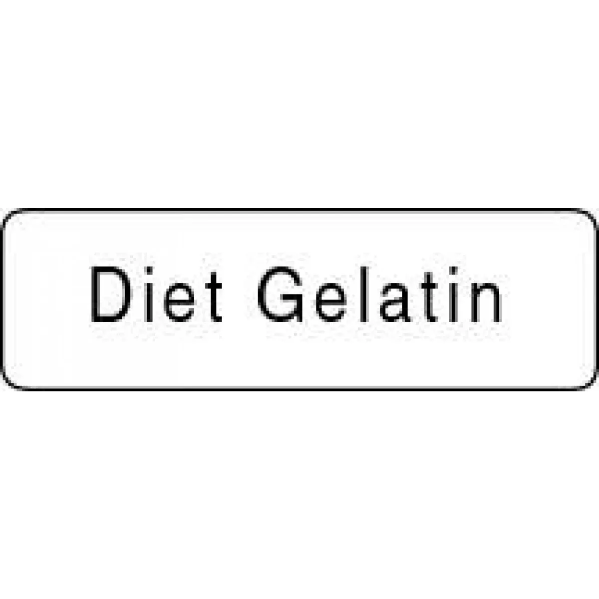 Label Paper Permanent Diet Gelatin 1 1/4" X 3/8" White 1000 Per Roll