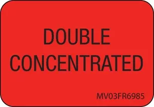 Label Paper Permanent Double Concentrated 1" Core 1 7/16" X 1 Fl. Red 666 Per Roll