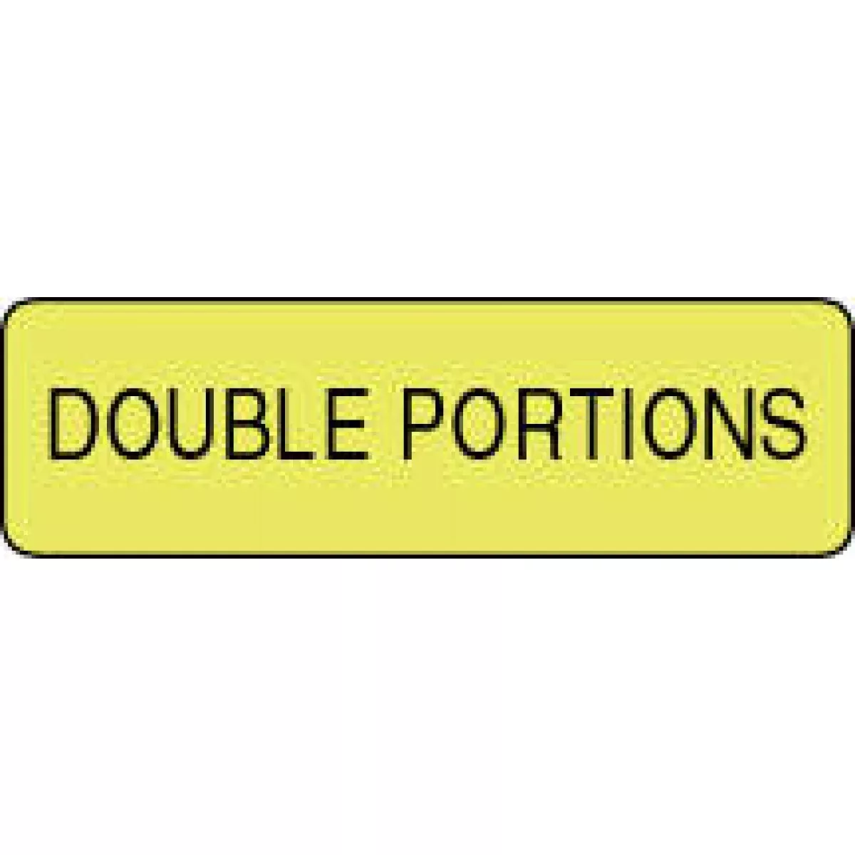Label Paper Permanent Double Portions 1 1/4" X 3/8" Fl. Yellow 1000 Per Roll