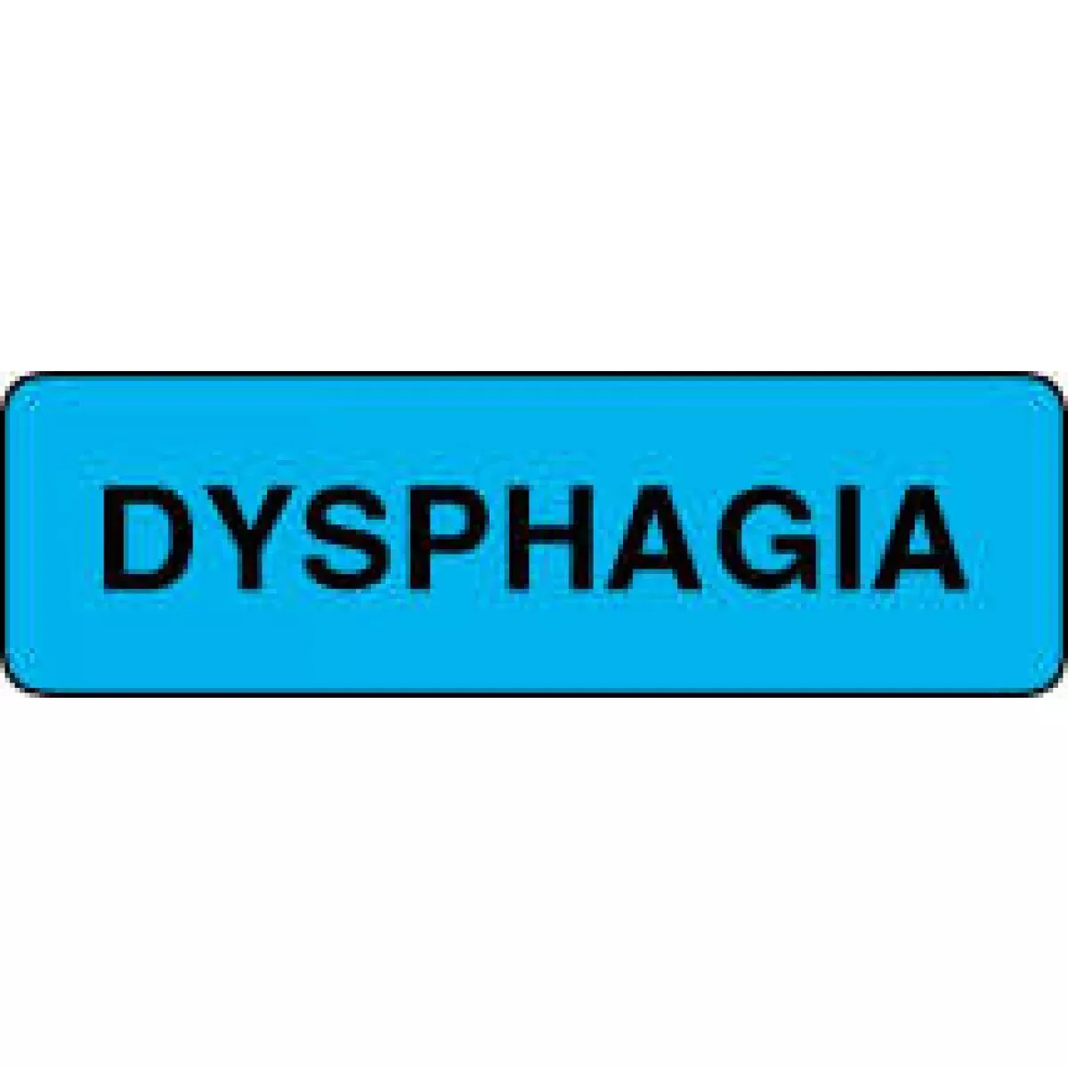 Label Paper Permanent Dysphagia 1 1/4" X 3/8" Blue 1000 Per Roll