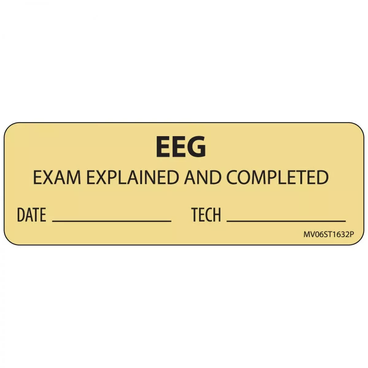 Label Paper Permanent Eeg Exam Explained 1" Core 2 15/16" X 1 Tan 333 Per Roll