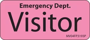 Label Paper Permanent Emergency Dept. 1" Core 2 1/4" X 1 Fl. Pink 420 Per Roll