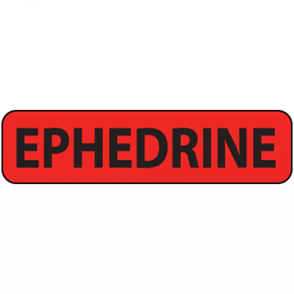 Label Paper Permanent Ephedrine 1" Core 1 1/4" X 5/16" Fl. Red 760 Per Roll