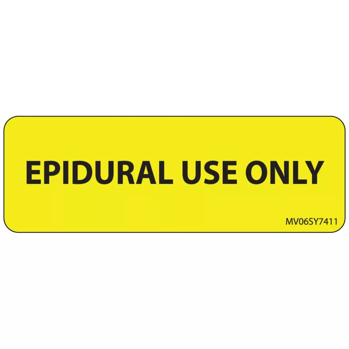 Label Paper Permanent Epidural Use Only 1" Core 2 15/16" X 1 Yellow 333 Per Roll