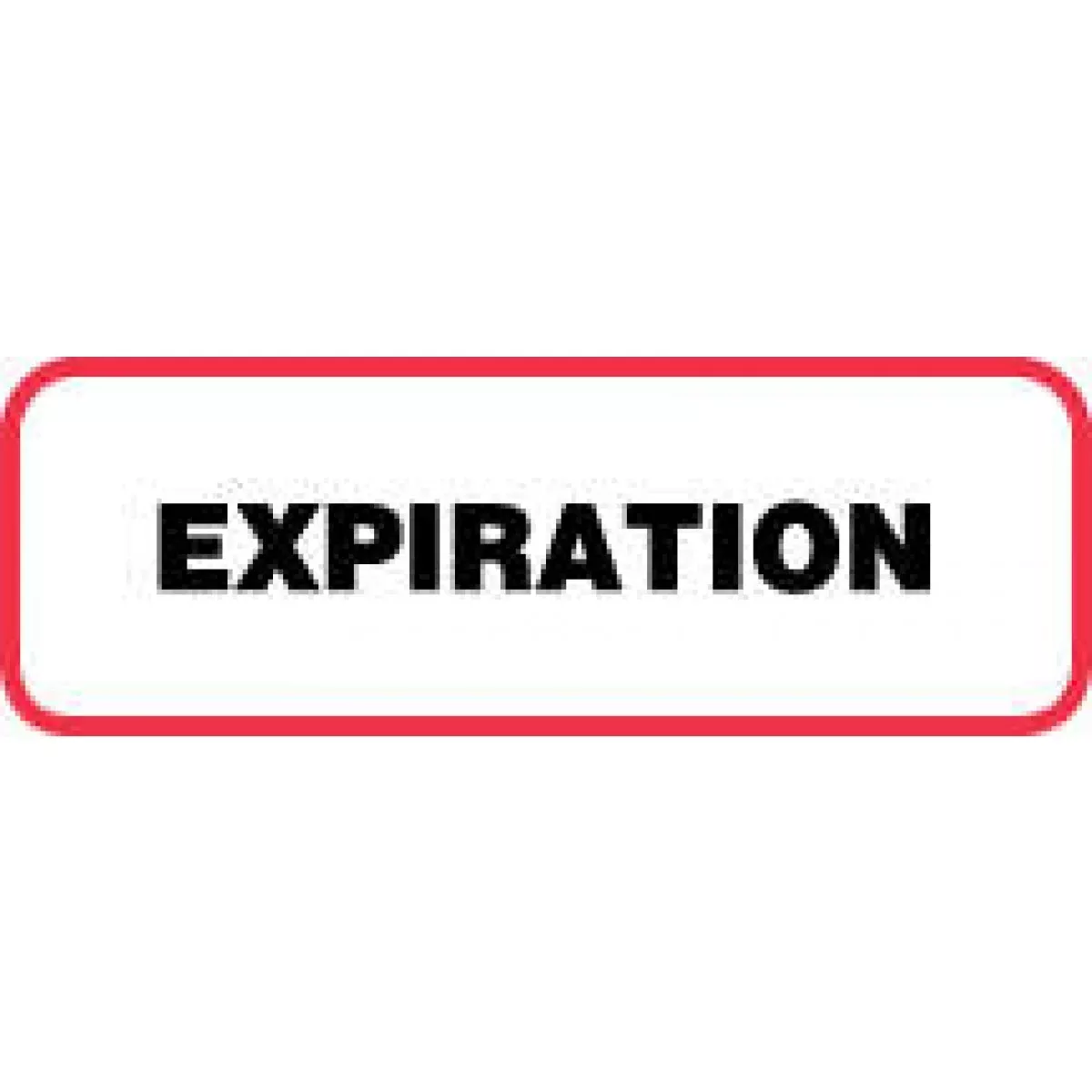 Label Paper Permanent Expiration 1 1/2" X 1/2" White With Red 1000 Per Roll