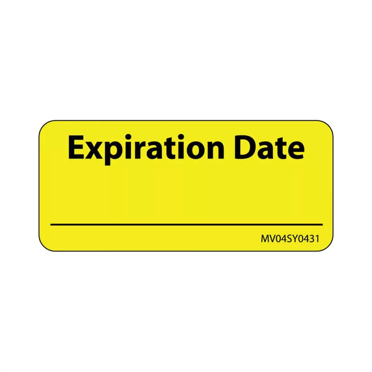 Label Paper Permanent Expiration Date 1" Core 2 1/4" X 1 Yellow 420 Per Roll