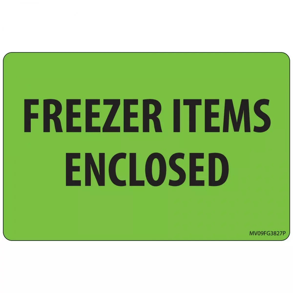 Label Paper Permanent Freezer Items 1" Core 4" X 2 5/8" Fl. Green 375 Per Roll