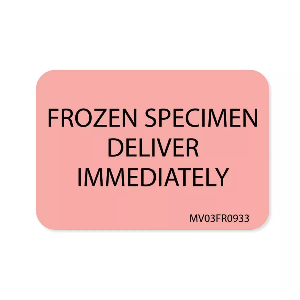 Label Paper Permanent Frozen Specimen 1" Core 1 7/16" X 1 Fl. Red 666 Per Roll