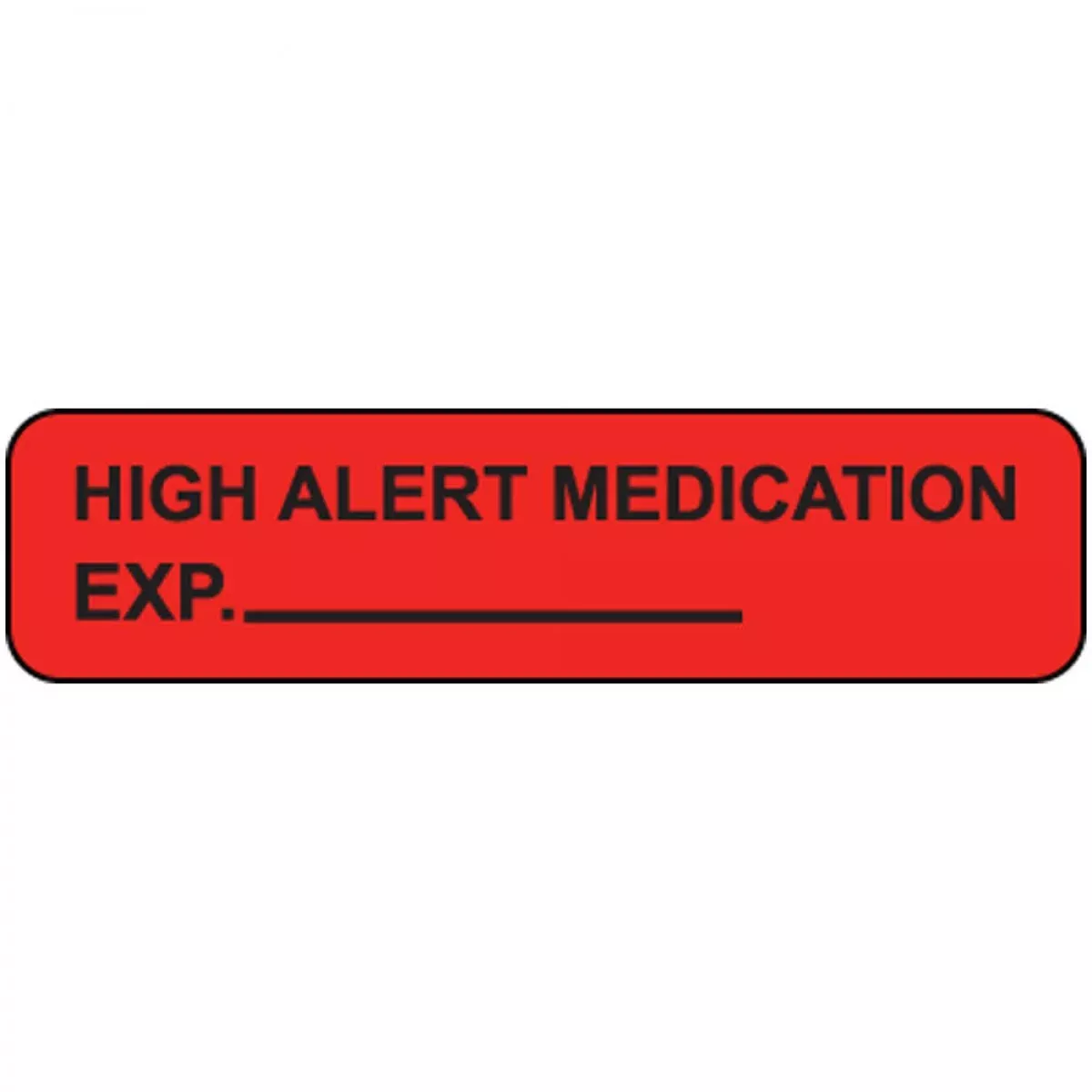 Label Paper Permanent High Alert 1" Core 1 1/4" X 5/16" Fl. Red 760 Per Roll