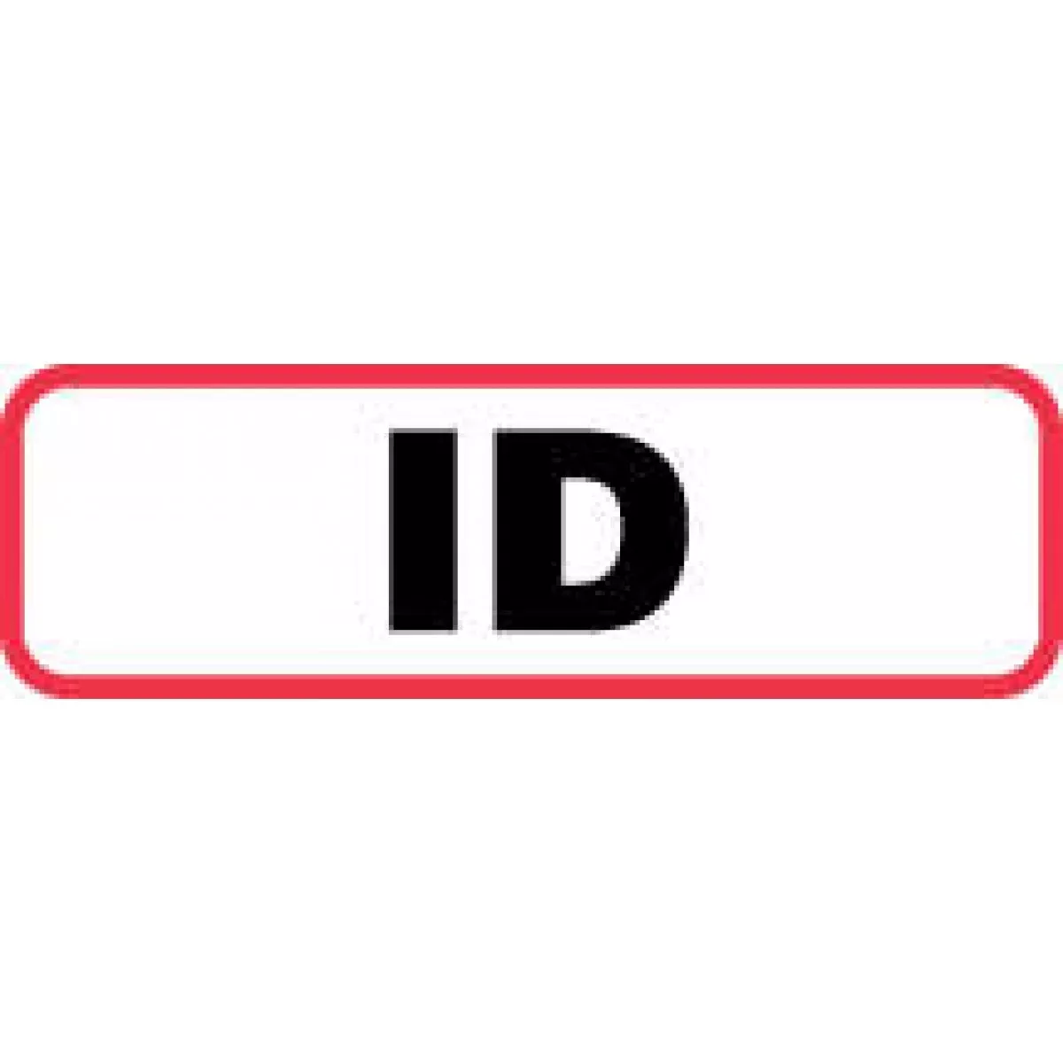 Label Paper Permanent Id 1 1/4" X 3/8" White With Red 1000 Per Roll