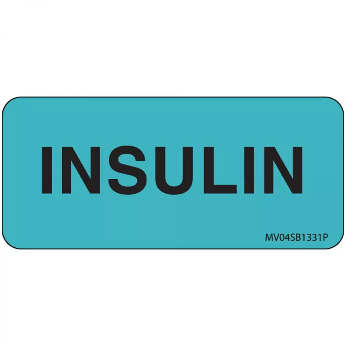 Label Paper Permanent Insulin 1" Core 2 1/4" X 1 Blue 420 Per Roll